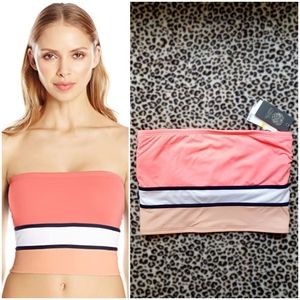 Vince Camuto Coral Sugar Bandeau Crop Top Bikini, Size Medium, Brand New (NWT)